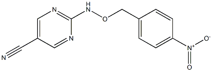2-{[(4-nitrobenzyl)oxy]amino}-5-pyrimidinecarbonitrile 结构式