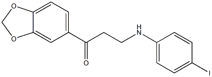 1-(1,3-benzodioxol-5-yl)-3-(4-iodoanilino)-1-propanone 结构式