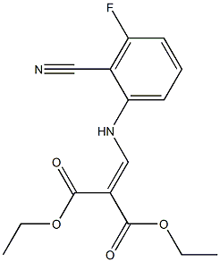 diethyl 2-[(2-cyano-3-fluoroanilino)methylidene]malonate 结构式