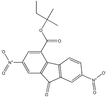 tert-pentyl 2,7-dinitro-9-oxo-9H-4-fluorenecarboxylate 结构式
