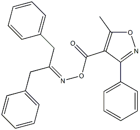 4-({[(1-benzyl-2-phenylethylidene)amino]oxy}carbonyl)-5-methyl-3-phenylisoxazole 结构式