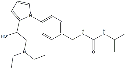 N-(4-{2-[2-(diethylamino)-1-hydroxyethyl]-1H-pyrrol-1-yl}benzyl)-N'-isopropylurea 结构式