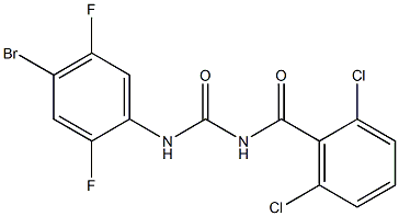 N-(4-bromo-2,5-difluorophenyl)-N'-(2,6-dichlorobenzoyl)urea 结构式