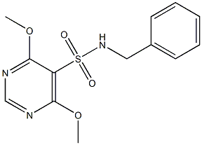 N-benzyl-4,6-dimethoxy-5-pyrimidinesulfonamide 结构式