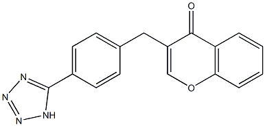 3-[4-(1H-1,2,3,4-tetraazol-5-yl)benzyl]-4H-chromen-4-one 结构式