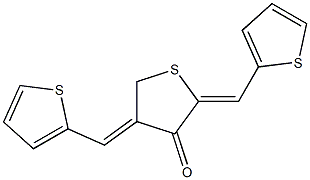 2,4-di(2-thienylmethylidene)tetrahydrothiophen-3-one 结构式