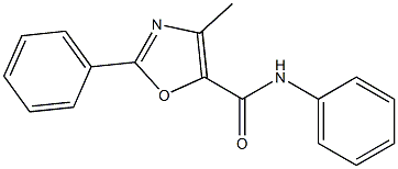 4-methyl-N,2-diphenyl-1,3-oxazole-5-carboxamide 结构式