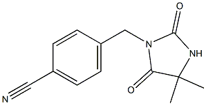 4-[(4,4-DIMETHYL-2,5-DIOXOIMIDAZOLIDIN-1-YL)METHYL]BENZONITRILE 结构式