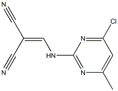 2-{[(4-chloro-6-methyl-2-pyrimidinyl)amino]methylene}malononitrile 结构式