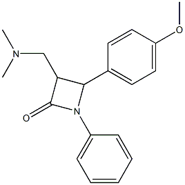 3-[(dimethylamino)methyl]-4-(4-methoxyphenyl)-1-phenyl-2-azetanone 结构式