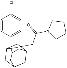 2-[2-(4-chlorophenyl)-2-adamantyl]-1-(1-pyrrolidinyl)-1-ethanone 结构式