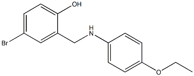 4-bromo-2-[(4-ethoxyanilino)methyl]benzenol 结构式