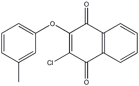 2-chloro-3-(3-methylphenoxy)-1,4-dihydronaphthalene-1,4-dione 结构式