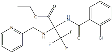 ethyl 2-[(2-chlorobenzoyl)amino]-3,3,3-trifluoro-2-[(2-pyridylmethyl)amino]propanoate 结构式