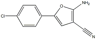 2-amino-5-(4-chlorophenyl)-3-furonitrile 结构式