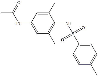 N1-(3,5-dimethyl-4-{[(4-methylphenyl)sulfonyl]amino}phenyl)acetamide 结构式