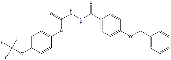 2-[4-(benzyloxy)benzoyl]-N-[4-(trifluoromethoxy)phenyl]-1-hydrazinecarboxamide 结构式