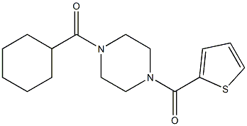 [4-(cyclohexylcarbonyl)piperazino](2-thienyl)methanone 结构式