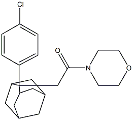 2-[2-(4-chlorophenyl)-2-adamantyl]-1-morpholino-1-ethanone 结构式