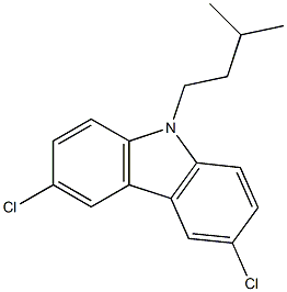 3,6-dichloro-9-isopentyl-9H-carbazole 结构式