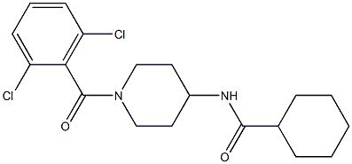 N1-[1-(2,6-dichlorobenzoyl)-4-piperidyl]cyclohexane-1-carboxamide 结构式