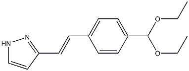 ethoxy{4-[2-(1H-pyrazol-3-yl)vinyl]phenyl}methyl ethyl ether 结构式