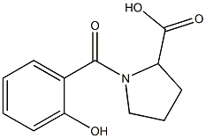 1-(2-hydroxybenzoyl)pyrrolidine-2-carboxylic acid 结构式