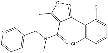 3-(2,6-dichlorophenyl)-N,5-dimethyl-N-(3-pyridinylmethyl)-4-isoxazolecarboxamide 结构式
