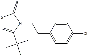 4-(tert-butyl)-3-(4-chlorophenethyl)-2,3-dihydro-1,3-thiazole-2-thione 结构式