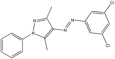 4-[2-(3,5-dichlorophenyl)diaz-1-enyl]-3,5-dimethyl-1-phenyl-1H-pyrazole 结构式