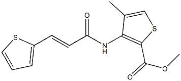 methyl 4-methyl-3-{[3-(2-thienyl)acryloyl]amino}thiophene-2-carboxylate 结构式