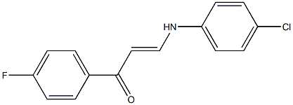 3-(4-chloroanilino)-1-(4-fluorophenyl)prop-2-en-1-one 结构式