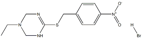 3-ethyl-6-[(4-nitrobenzyl)thio]-1,2,3,4-tetrahydro-1,3,5-triazine hydrobromide 结构式