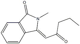 2-methyl-3-[(Z)-2-oxopentylidene]-1H-isoindol-1(2H)-one 结构式