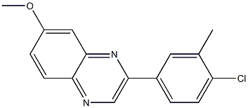 2-(4-chloro-3-methylphenyl)-7-methoxyquinoxaline 结构式
