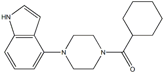 cyclohexyl[4-(1H-indol-4-yl)piperazino]methanone 结构式