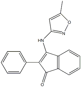 3-[(5-methyl-3-isoxazolyl)amino]-2-phenyl-1H-inden-1-one 结构式