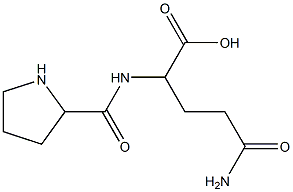 5-amino-5-oxo-2-[(tetrahydro-1H-pyrrol-2-ylcarbonyl)amino]pentanoic acid 结构式