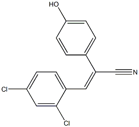 3-(2,4-dichlorophenyl)-2-(4-hydroxyphenyl)acrylonitrile 结构式