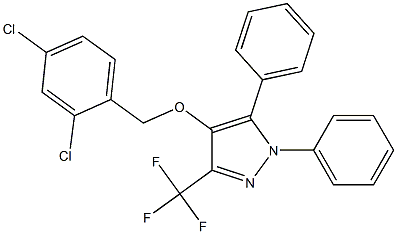 2,4-dichlorobenzyl 1,5-diphenyl-3-(trifluoromethyl)-1H-pyrazol-4-yl ether 结构式