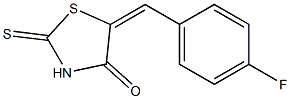 5-[(E)-(4-fluorophenyl)methylidene]-2-thioxo-1,3-thiazolan-4-one 结构式