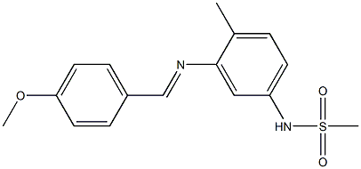 N-{3-[(4-methoxybenzylidene)amino]-4-methylphenyl}methanesulfonamide 结构式