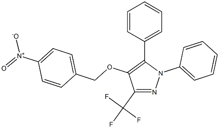 4-[(4-nitrobenzyl)oxy]-1,5-diphenyl-3-(trifluoromethyl)-1H-pyrazole 结构式