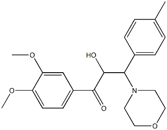 1-(3,4-dimethoxyphenyl)-2-hydroxy-3-(4-methylphenyl)-3-morpholino-1-propanone 结构式