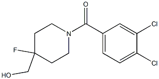 (3,4-dichlorophenyl)[4-fluoro-4-(hydroxymethyl)piperidino]methanone 结构式