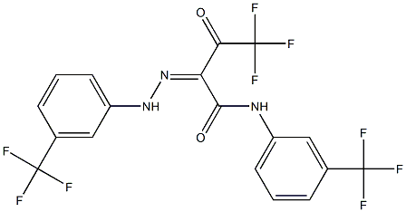 4,4,4-trifluoro-3-oxo-N-[3-(trifluoromethyl)phenyl]-2-{(Z)-2-[3-(trifluoromethyl)phenyl]hydrazono}butanamide 结构式