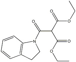 diethyl 2-(2,3-dihydro-1H-indol-1-ylcarbonyl)malonate 结构式