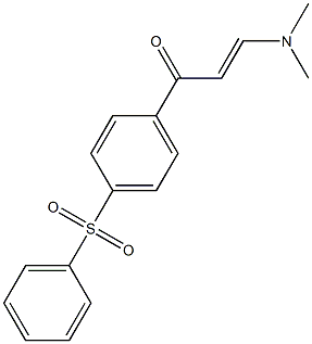 3-(dimethylamino)-1-[4-(phenylsulfonyl)phenyl]prop-2-en-1-one 结构式
