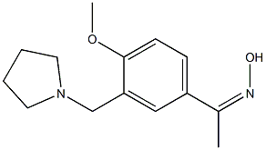 1-[4-methoxy-3-(tetrahydro-1H-pyrrol-1-ylmethyl)phenyl]ethan-1-one oxime 结构式