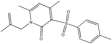 4,6-dimethyl-3-[(4-methylphenyl)sulfonyl]-1-(2-methyl-2-propenyl)-2(1H)-pyridinone 结构式